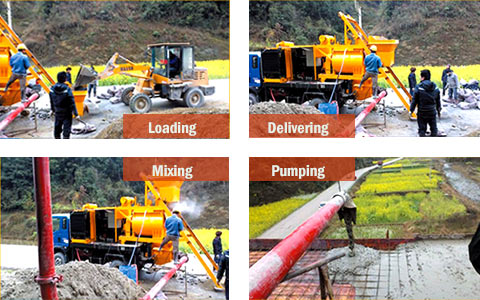 concrete mixer with Pump