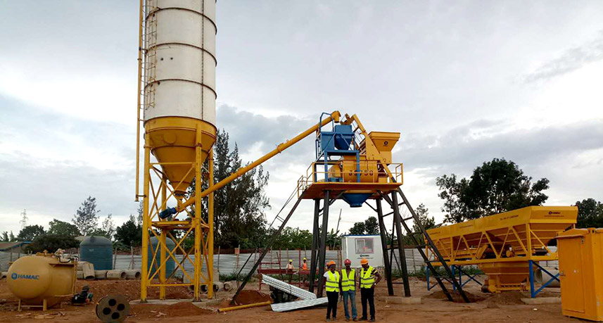 Planta dosificadora con elevador de cangilones