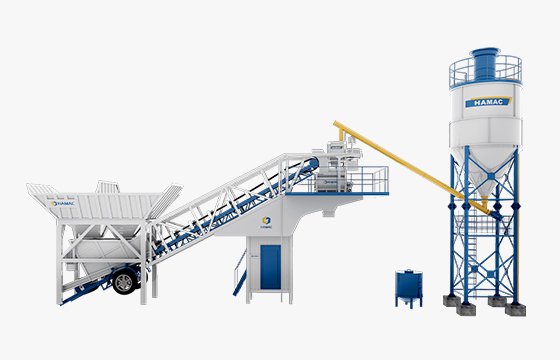 Planta dosificadora de concreto móvil