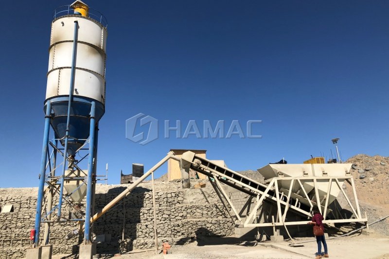 Planta dosificadora de concreto móvil en obra